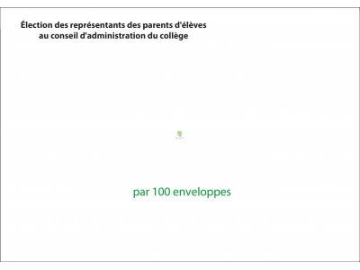 Enveloppes d'envoi du matériel de vote par correspondance pour l'élection au conseil d'administration du collège