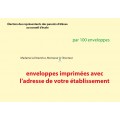 Recto enveloppes d'acheminement et d'identification élection conseil d'école avec adresse établissement couleur jaune