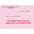 Recto enveloppes d'acheminement et d'identification élection conseil d'école avec adresse établissement couleur rose