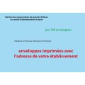 Enveloppes d'acheminement et d'identification élection conseil d'administration du lycée avec adresse établissement