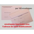 Enveloppes d'acheminement et d'identification élection conseil d'administration du lycée avec adresse établissement