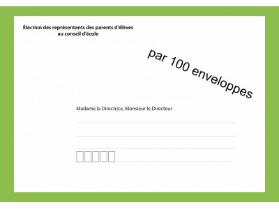 Enveloppes d'acheminement du vote par correspondance pour l'élection au conseil d'école recto verso