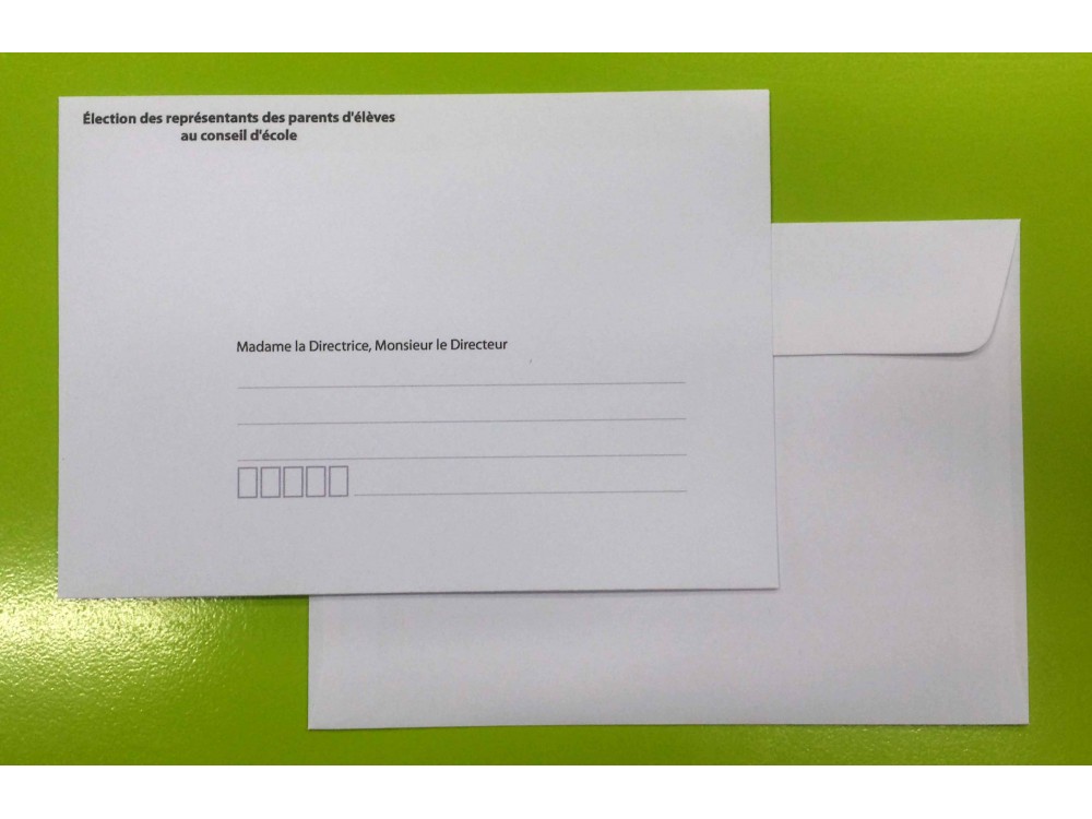 Enveloppes retour Préaffranchies 162x229 personnalisé - Vote par  Correspondance