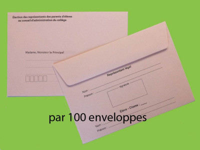 Enveloppes d'acheminement et d'identification pour l'élection au conseil d'administration du collège